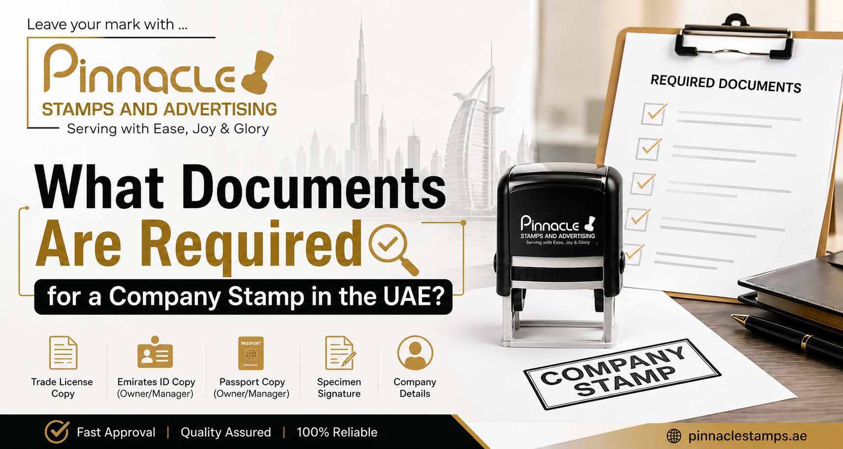 What Documents Are Required for a Company Stamp in the UAE?