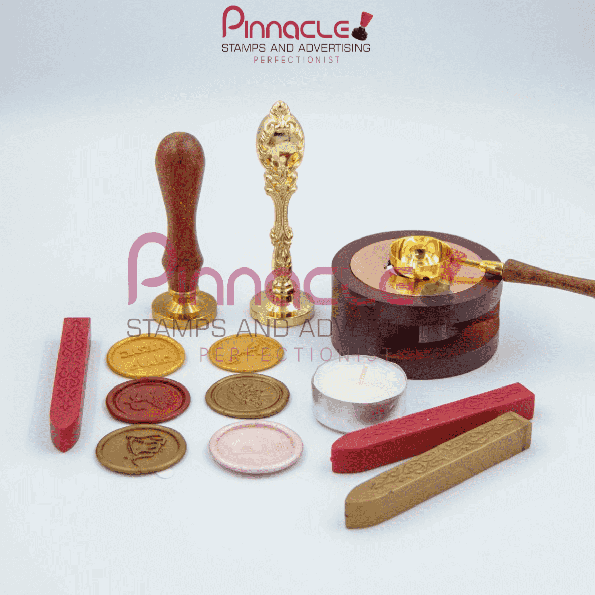 Wax Seal Stamp and Sealing Wax Wood Storage Box with Drawer